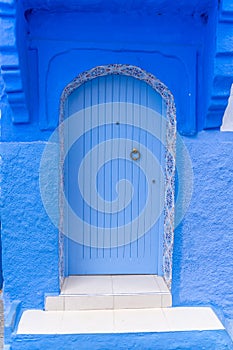 Traditional Moroccan door in Chefchaouen, the Blue Pearl Morocco