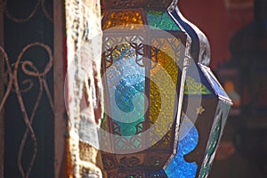 Traditional Moroccan lanterns in the Souks Marrakech