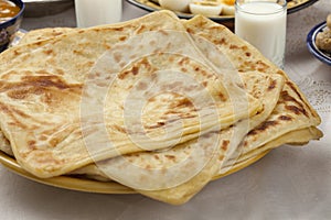 Traditional Moroccan msemen