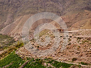 Traditional moroccan rural architecture and waterways