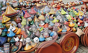 Traditional moroccan souvenir market