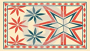 Traditional Moroccan Star Pattern Tile Geometric Vector, vector design Generative AI
