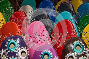 Traditional morrocan shoes photo