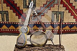 Traditional musical instruments of Azerbaijan mugam in souvenir