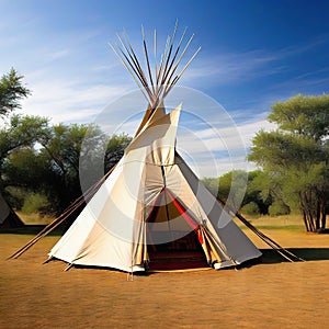 Traditional native american teepee embracing the history and culture of indigenous