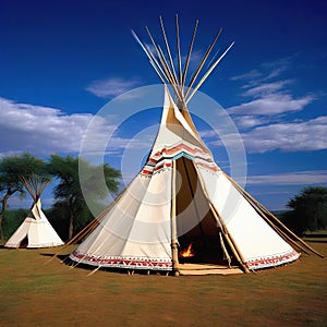 Traditional native american teepee embracing the history and culture of indigenous