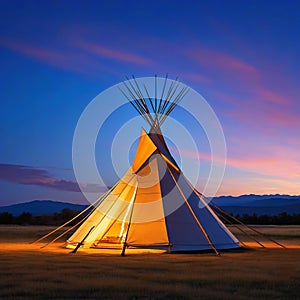 Traditional native american teepee embracing the history and culture of indigenous