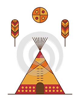 Traditional native american tipi