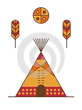 Traditional native american tipi photo