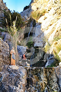 Traditional nativity figures in Jijona