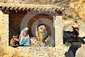 Traditional nativity figures in Jijona