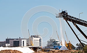 Traditional and natural salt production in nature reserve, in Huelva