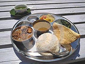 Traditional Nepalese dish Dal Bhat