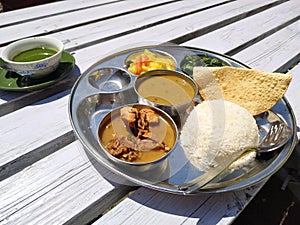 Traditional Nepalese dish Dal Bhat