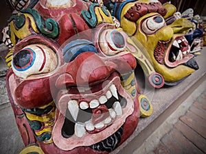 Traditional Nepalese Handicrafts at Street Market in Kathmandu,