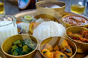 Traditional Nepalese thali