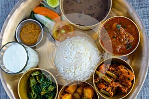 Traditional Nepalese thali