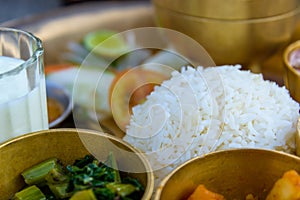 Traditional Nepalese thali