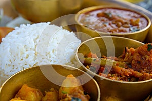 Traditional Nepalese thali