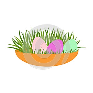 Traditional Norooz holiday, Nawrouz vector flat element, Samani sign, Novruz Azerbaijan, Nowrouz Iranian or Persian New