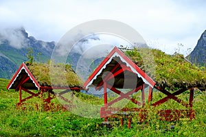 Traditional norwegian arbour