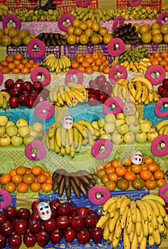 Traditional offering with fruit, day of the dead in mexico V