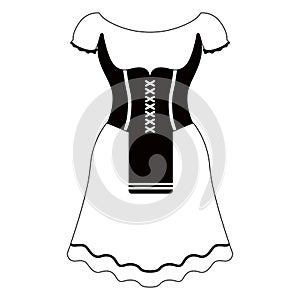 Traditional oktoberfest dress icon for women