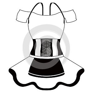 Traditional oktoberfest dress icon for women