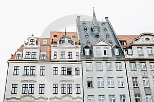 Traditional old architecture in Leipzig in Germany.