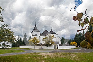 Traditional old architecture in Slovak village Pribylina