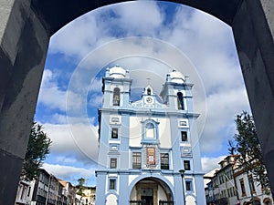 Traditional old church, Terceira Island photo