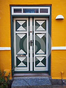 Traditional old classic decorative style Danish house home Aero Island, South Funen, Denmark