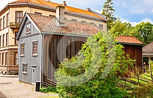 Traditional old houses in Oslo