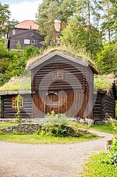 Traditional old houses in Oslo