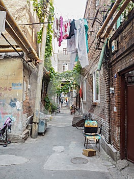 Traditional old neighborhood in Tianjin French concession