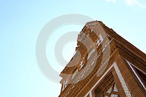 Traditional old spanish brick building. Spain