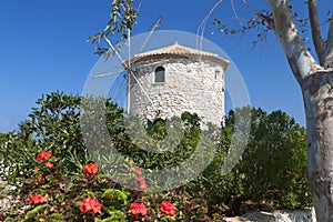 Traditional old windmill from Zakynthos island