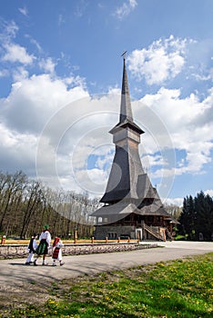 Traditional old wood church from Romania , Maramures county