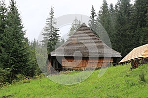 Traditional old wooden Slovakian