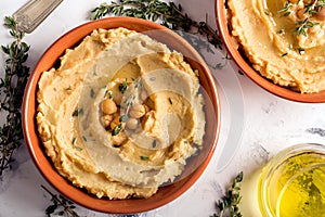 Traditional oriental hummus