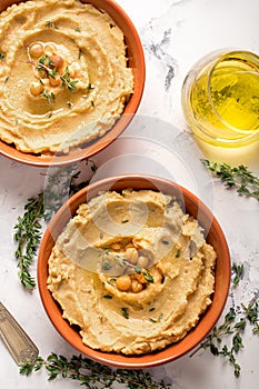 Traditional oriental hummus