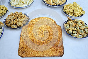 Traditional oriental meals put on table. Meals served during celebrating great islamic holiday Nowruz