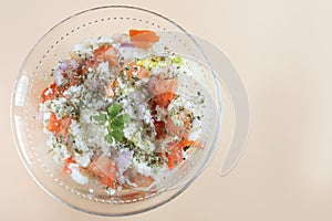 Traditional oriental salad Tabbouleh in bowl