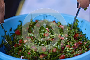 Traditional oriental salad Tabouleh