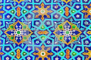 Traditional ornament of ceramics at the mosque