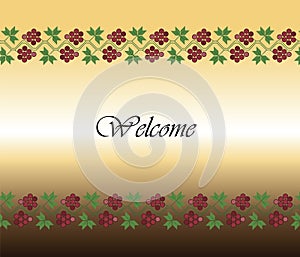 Traditional ornament welcome background