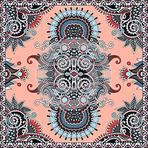 Traditional ornamental floral paisley bandanna