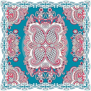 Traditional ornamental floral paisley bandanna