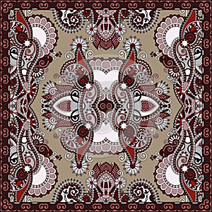 Traditional ornamental floral paisley bandanna