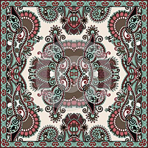 Traditional ornamental floral paisley bandanna